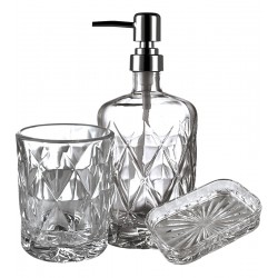 Kit Para Banheiro 3 Peças De Vidro Casual